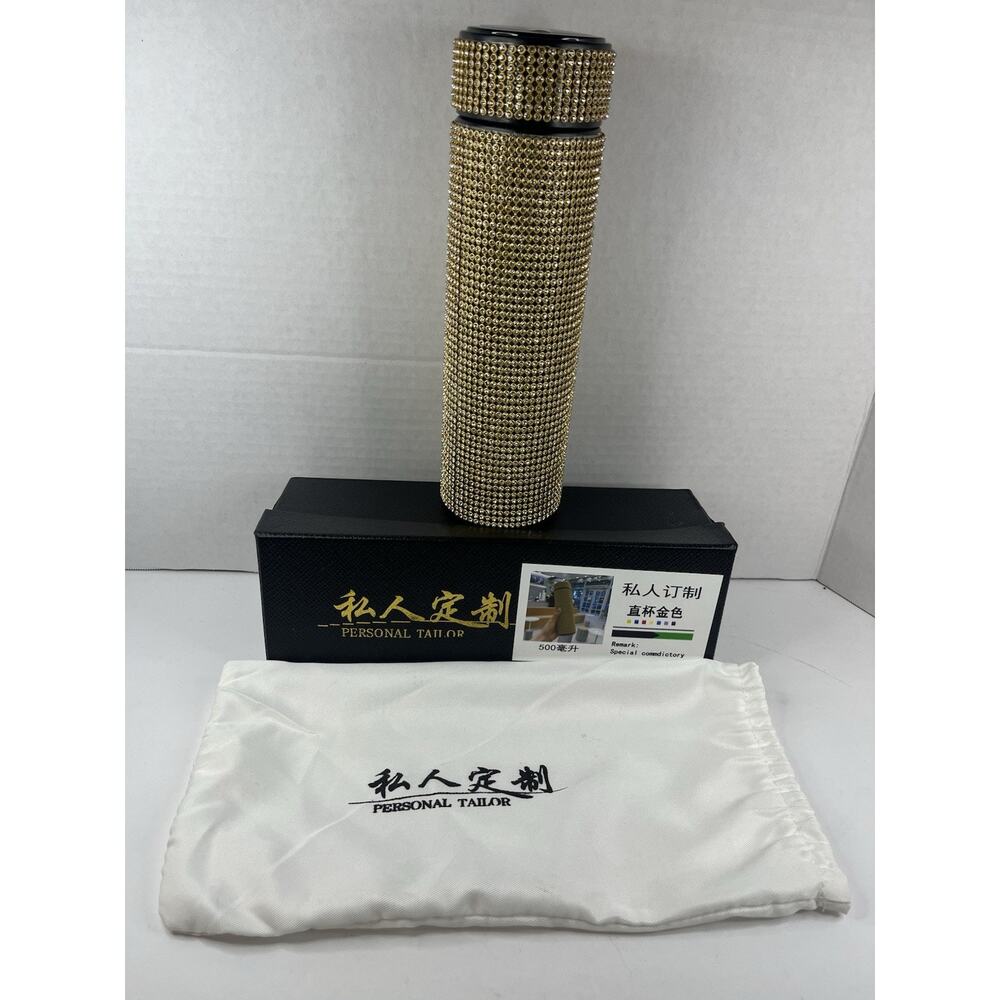 Rare Personal Tailor Rhinestone Tumbler From Japan With Smart LED Lid And Case